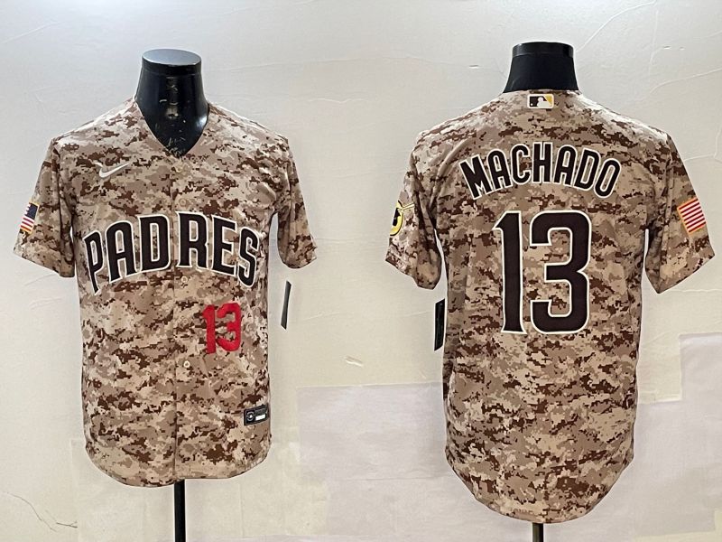 Men San Diego Padres #13 Machado Camo Game 2025 Nike MLB Jersey style 9
